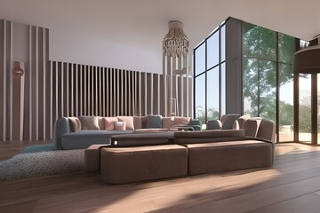 living room in 3d