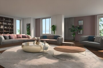 living room in 3d