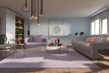 living room in 3d
