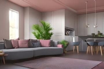 living room in 3d