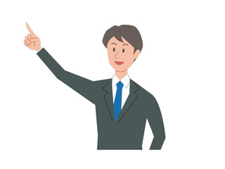 指差しをするビジネスマン