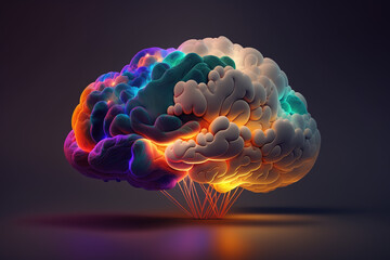 Cloud Brain, Idea, Cloud Networking, Automation, Cloud Managed, AI Generated Art for Business and Technology