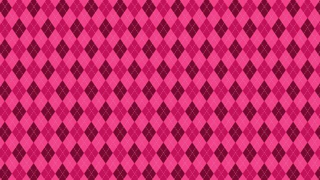 Argyle checkered background animation(magenta