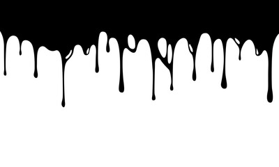 Vector black ink drop