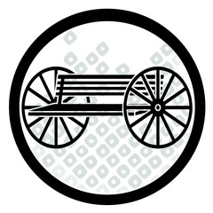 Fototapeta premium 家紋風デザイン / 車ベンチ