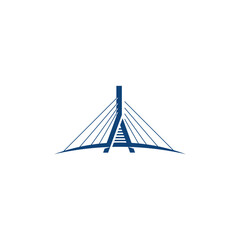 Premium bridge logo design vector template 