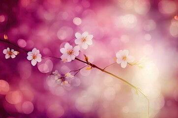 Fototapeta na wymiar Pink Flower Blossoms Texture Background Generative AI