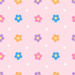 seamless background with flowers