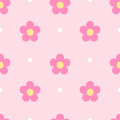 pattern with pink flowers