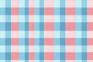 Plaid Pink Blue Pastel Texture Background Generative AI