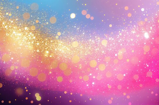 Pink Glitter Background Generative AI