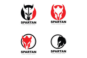 Spartan Logo,Vector Viking, Barbarian, War Helmet Design, Product Brand Illustration