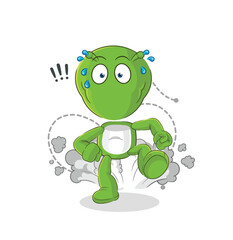 alien running illustration. character vector