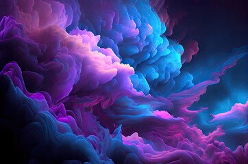Pink Purple Cloud Design Generative AI