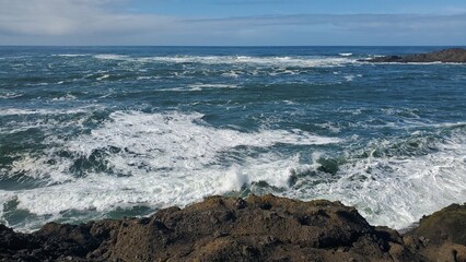 Fototapeta na wymiar Pacific Ocean Beach in Oregon