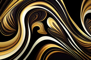 Fototapeta premium Brown Swirls Background Generative AI