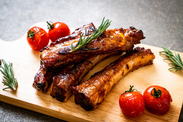 grilled barbecue ribs pork