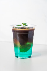 espresso with fresh mint syrup