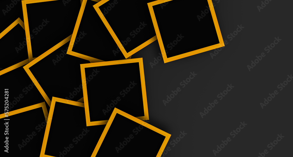 Poster seamless polaroid photo frames composite background used for web designing and other tasks. realisti