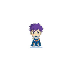 cute but dashing little hero mascot