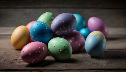 Fototapeta na wymiar Bunny Eggs for Easter Fun