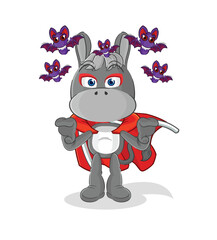 donkey Dracula illustration. character vector
