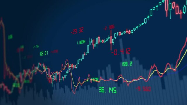 stock market overlay motion graphics