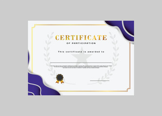 Modern professional certificate achievement template design