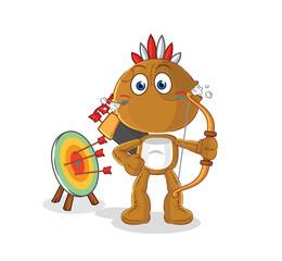 sack doll native american tribe. cartoon mascot vector