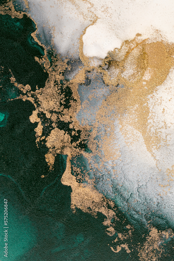 Poster marble ink abstract art from exquisite original painting for abstract background . painting was pain
