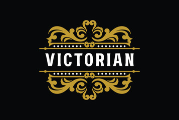 Vintage Border Frame Royal Badge Emblem Stamp Label Logo Design Vector