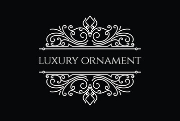 Elegant Victorian Ornament Border Frame Royal Badge Emblem Stamp Label Logo Design Vector