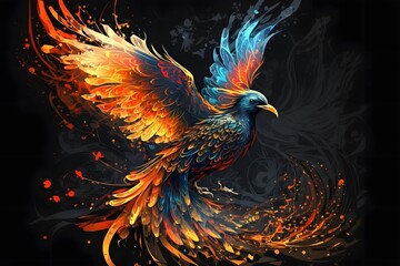 phoenix bird created using AI Generative Technology