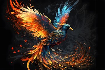 phoenix bird created using AI Generative Technology