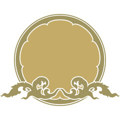 thai art pattern round frame decoration for website, web, mobile app, printing, banner, logo, poster design, etc.
