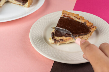 Alpino chocolate pie with dough