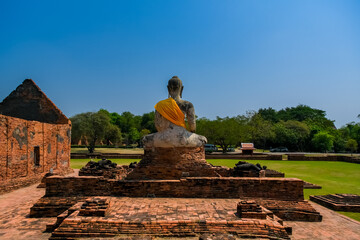 Wat Worachettharam ,Ayutthaya Province. Beautiful ancient sites in Thailand.