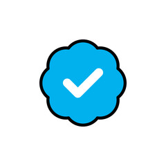 Blue Verified Badge With Outline