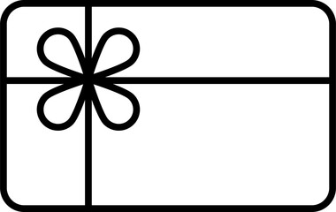 Gift card icon for graphic design, logo, web site, social media, mobile app, ui illustration