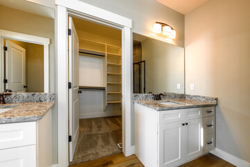 modern master bathroom interior
