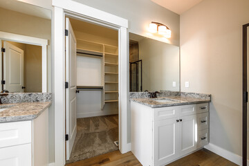 modern master bathroom interior