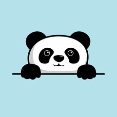 panda cartoon hiding © Eriek