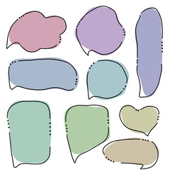 Speech bubbles, Bubble comic speech set, great design for any purposes. Sticker design. vector illustration.