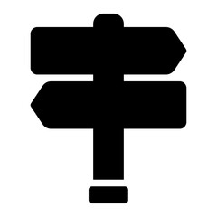 Obraz premium signpost glyph icon