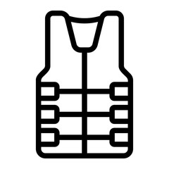 life jacket line icon