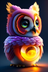 Naklejka premium Owl created by ia