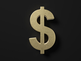 Obraz premium Gold dollar symbol
