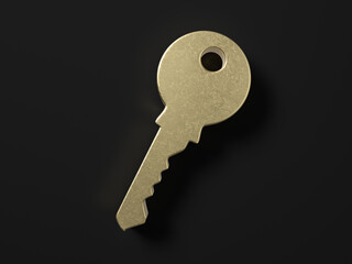 Gold key symbol