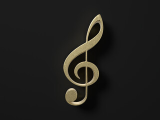 Gold music note symbol