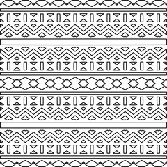  Monochrome ornamental texture with smooth linear shapes, zigzag lines, lace pattern.Abstract geometric black and white pattern for web page, textures, card, poster, fabric, textile.